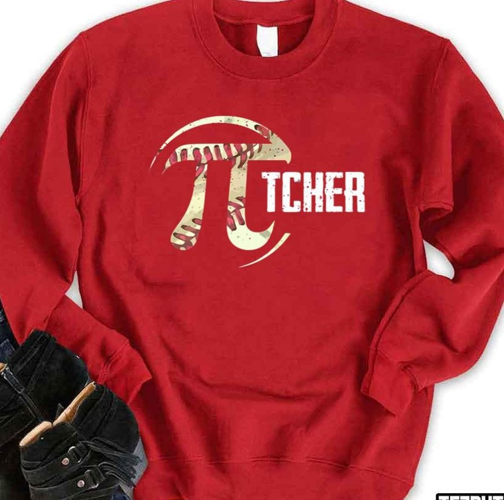 Baseball Pattern Pitcher National Pi Day Unisex T-shirt
