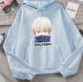 Salmon Toge Inumaki Quote Cute Half Face Jujutsu Kaisen Unisex Hoodie