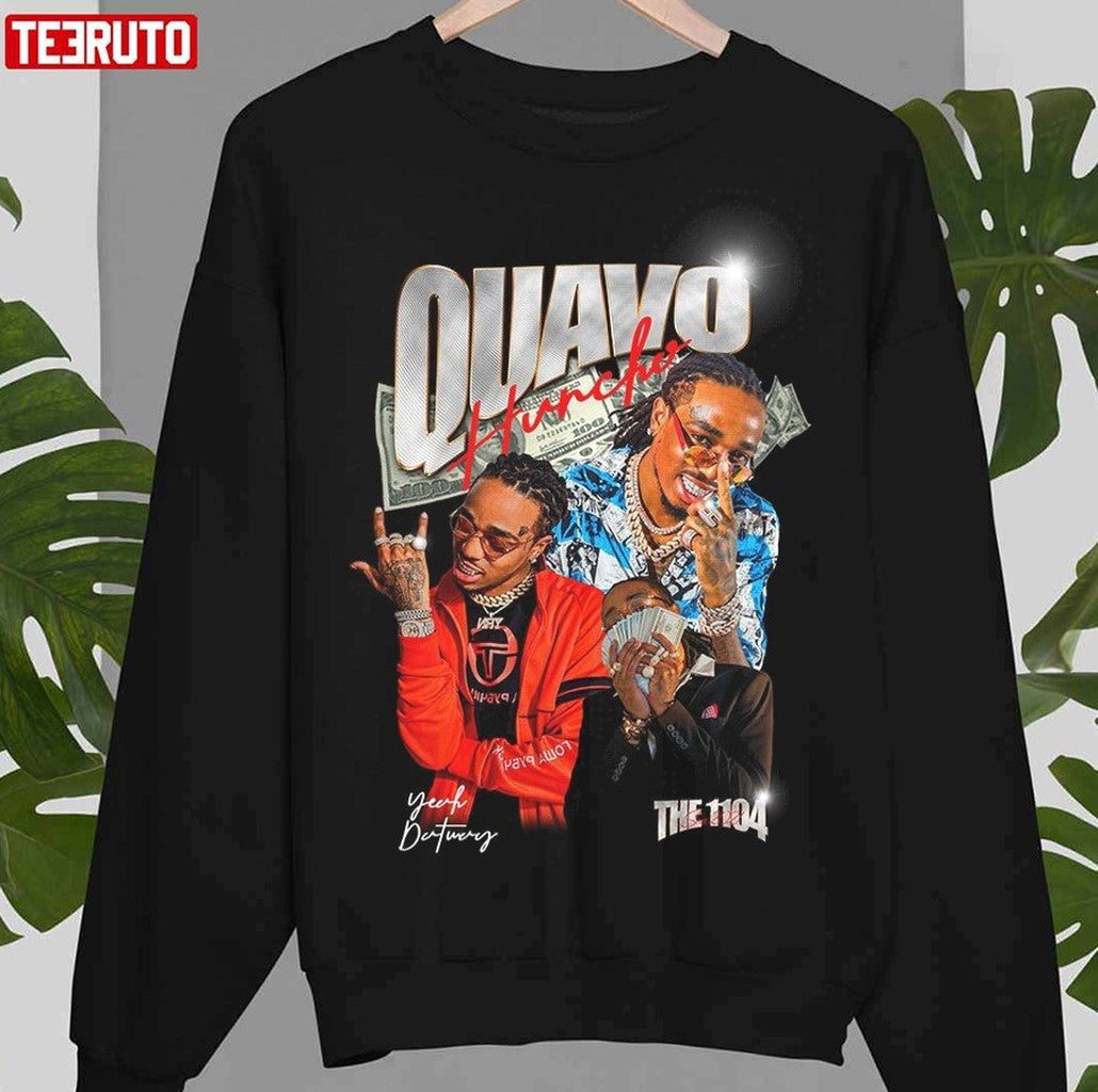 Quavo Huncho Rapper Collage Design Unisex Sweatshirt