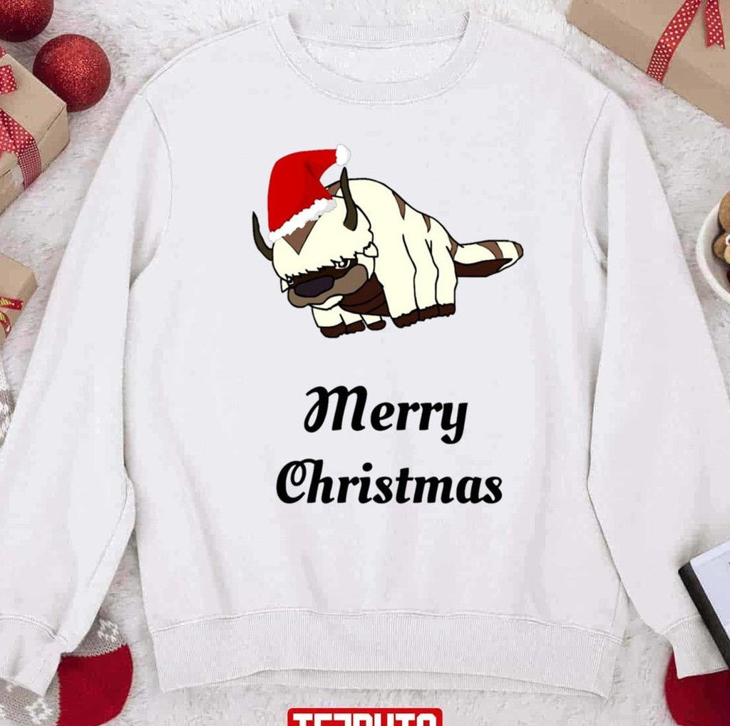 Appa Merry Christmas Avatar The Last Airbender Sweatshirt