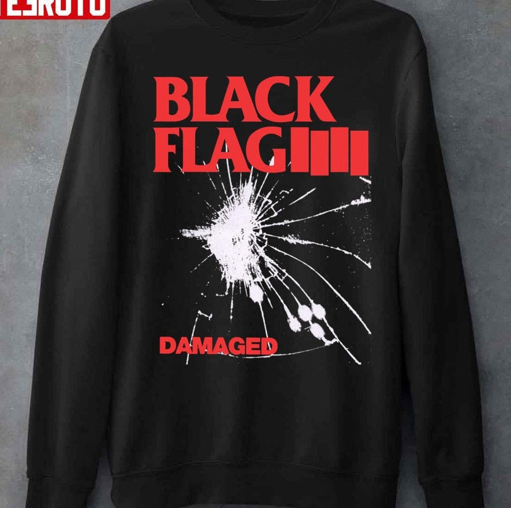Black Flag Damaged Design Unisex T-Shirt