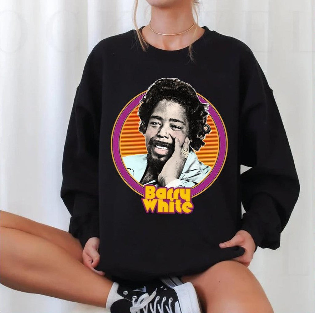 Original Retro Style Barry White Design Unisex Sweatshirt