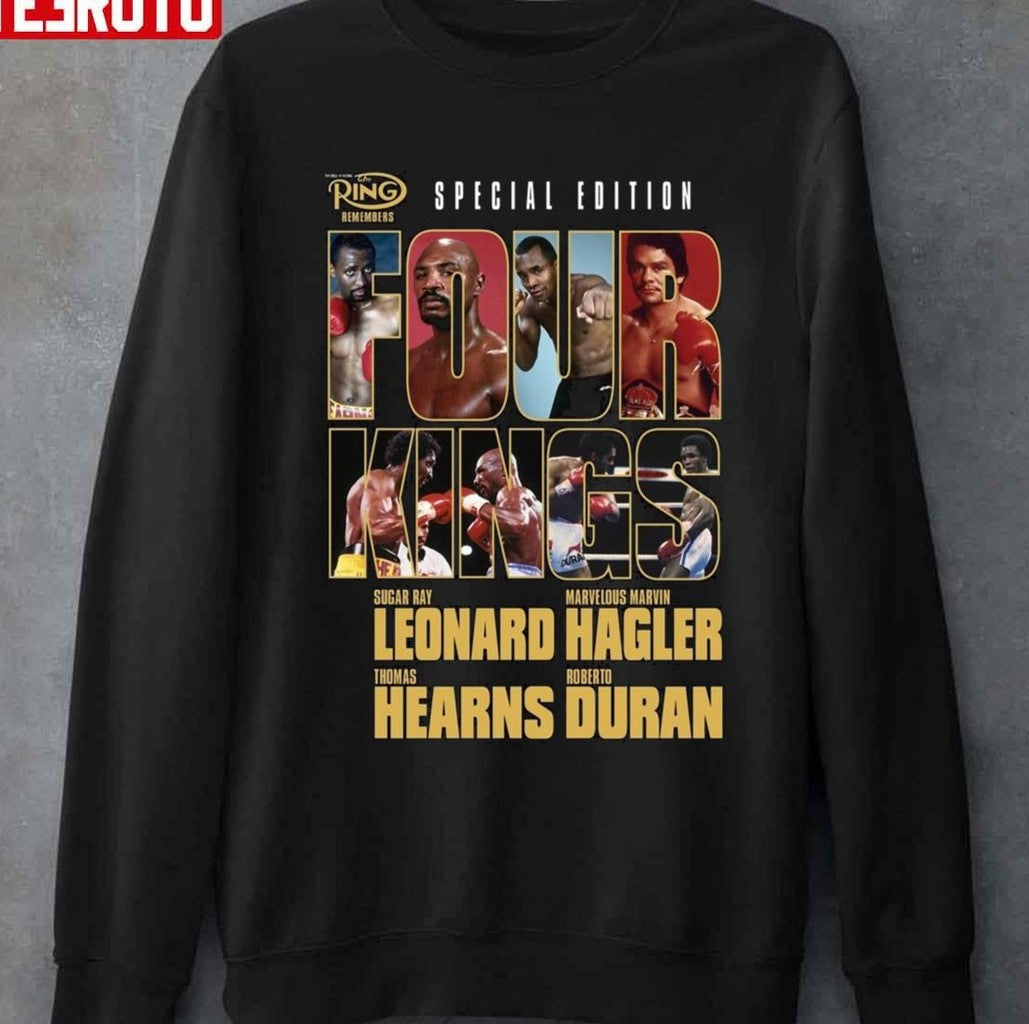 The Four Kings Leonard Hagler Hearns Duran Unisex Hoodie