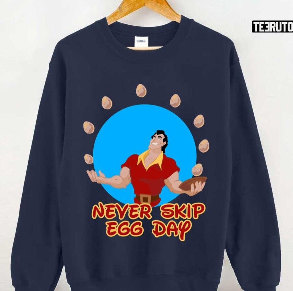 Never Skip Egg Day Gaston Lagaffe Movie Cartoon Color Big Ben Unisex T-shirt