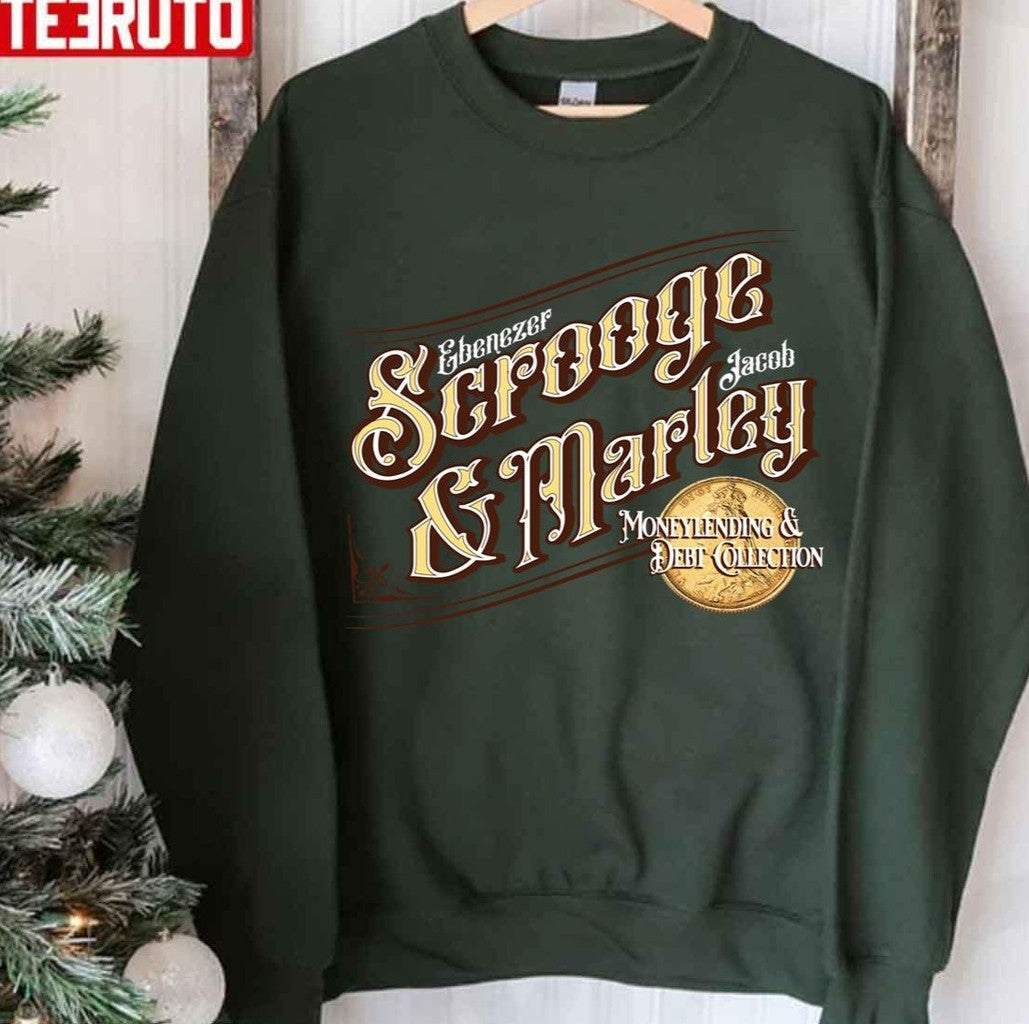 Scrooge And Marley Design Logo A Christmas Carol Unisex Sweatshirt