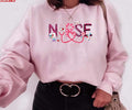 Pink Love Stethoscope Nurse Life Valentine's Day Unisex Sweatshirt