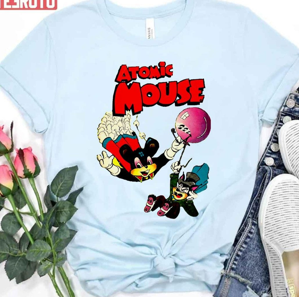 Atomic Mouse Carton Comic Book Hero Unisex T-Shirt