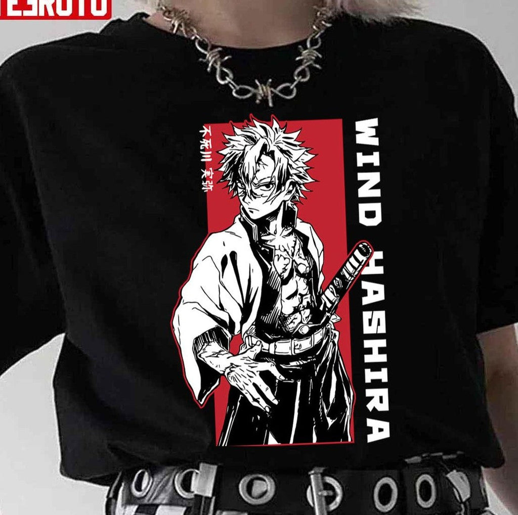 Sanemi Breath Of Wind White Side Unisex T-Shirt