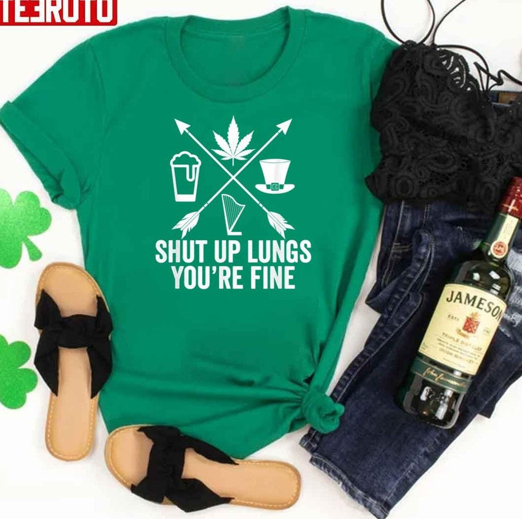 Smoking Weed Beer Lover Marijuana St Patricks Day Unisex Sweatshirt