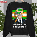 Biden St Patricks Day Irish Lucky Shenanigans Malarkey Shamrock Unisex Sweatshirt