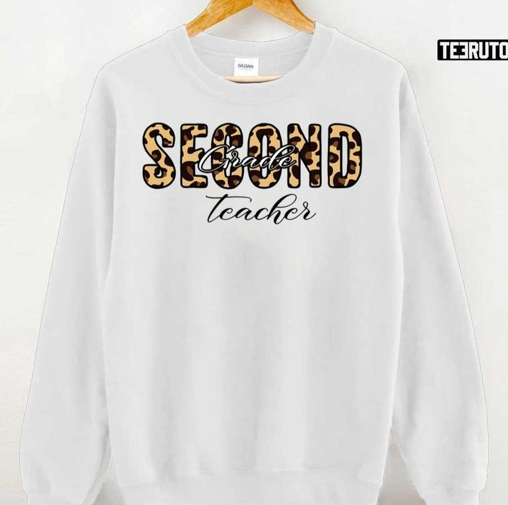 Second Grade Teacher Leopardteacher Appreciation 2022 Unisex T-Shirt