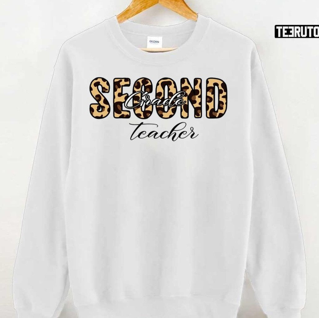 Second Grade Teacher Leopardteacher Appreciation 2022 Unisex T-Shirt
