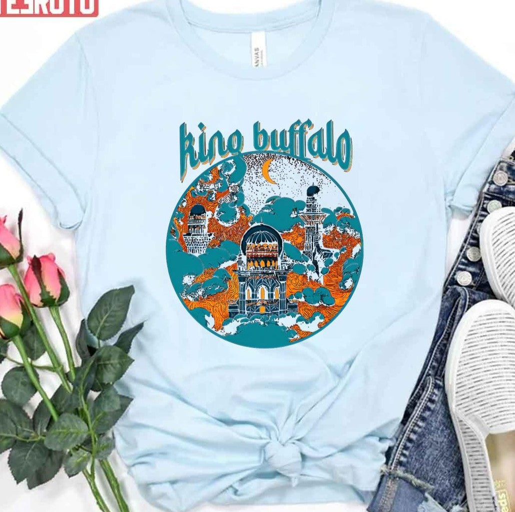 Night Temple Moon King Buffalo Unisex T-Shirt