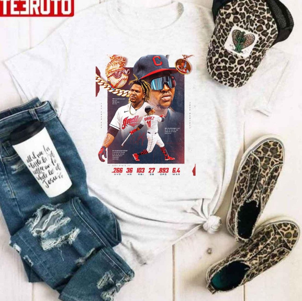 Baseball Design José Ramírez Cleveland Guardians Unisex Hoodie