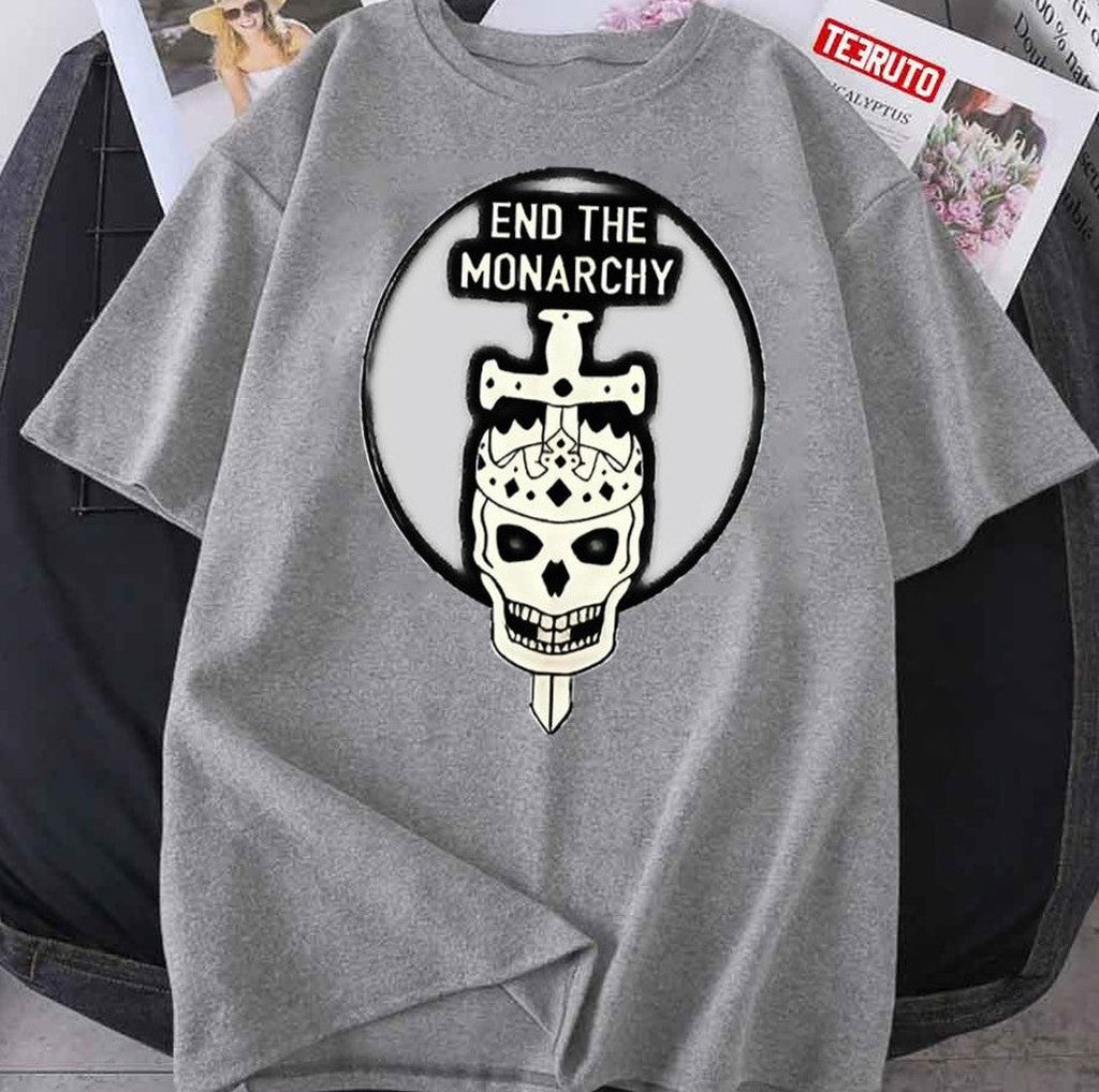 Anti Monarchy Skull And Crown Unisex T-Shirt