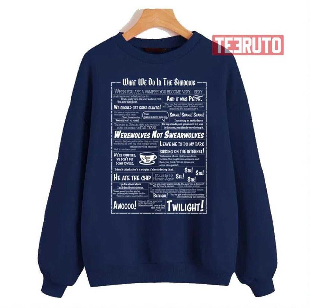 Quote Collage Wwdits What We Do In The Shadows Unisex Sweatshirt