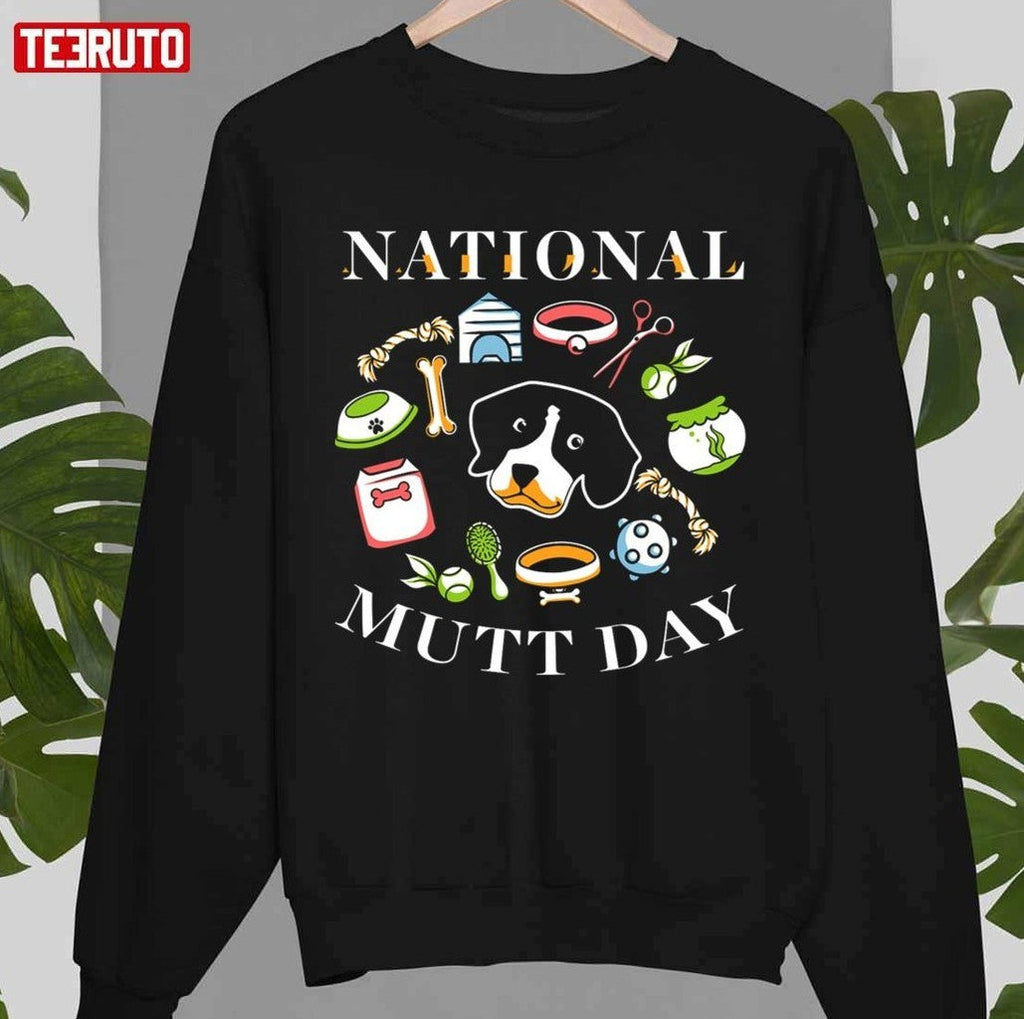 National Mutt Day Cute Dog National Rescue Dog Day Unisex T-Shirt