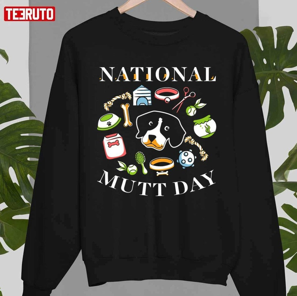 National Mutt Day Cute Dog National Rescue Dog Day Unisex T-Shirt