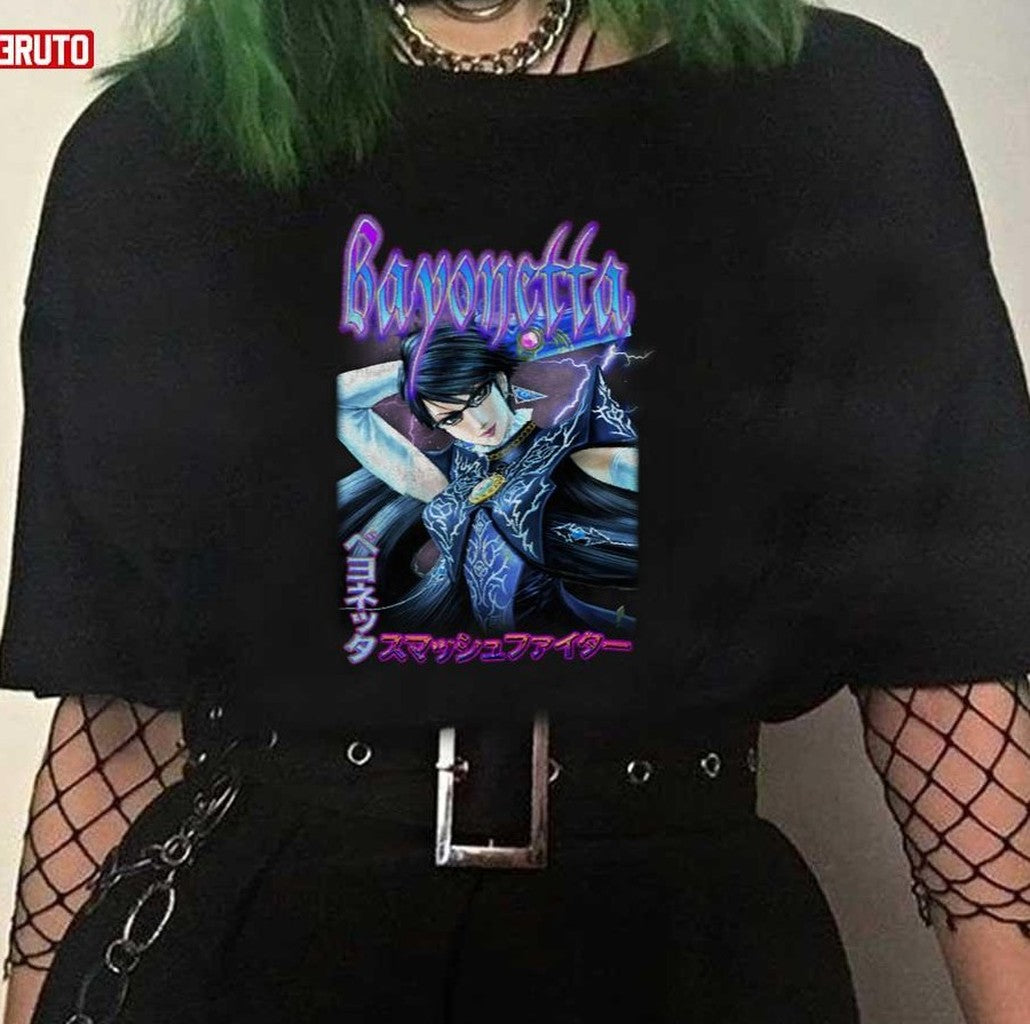 Bayonetta Japanese Smash Bros Vintage Grapphic Unisex T-shirt