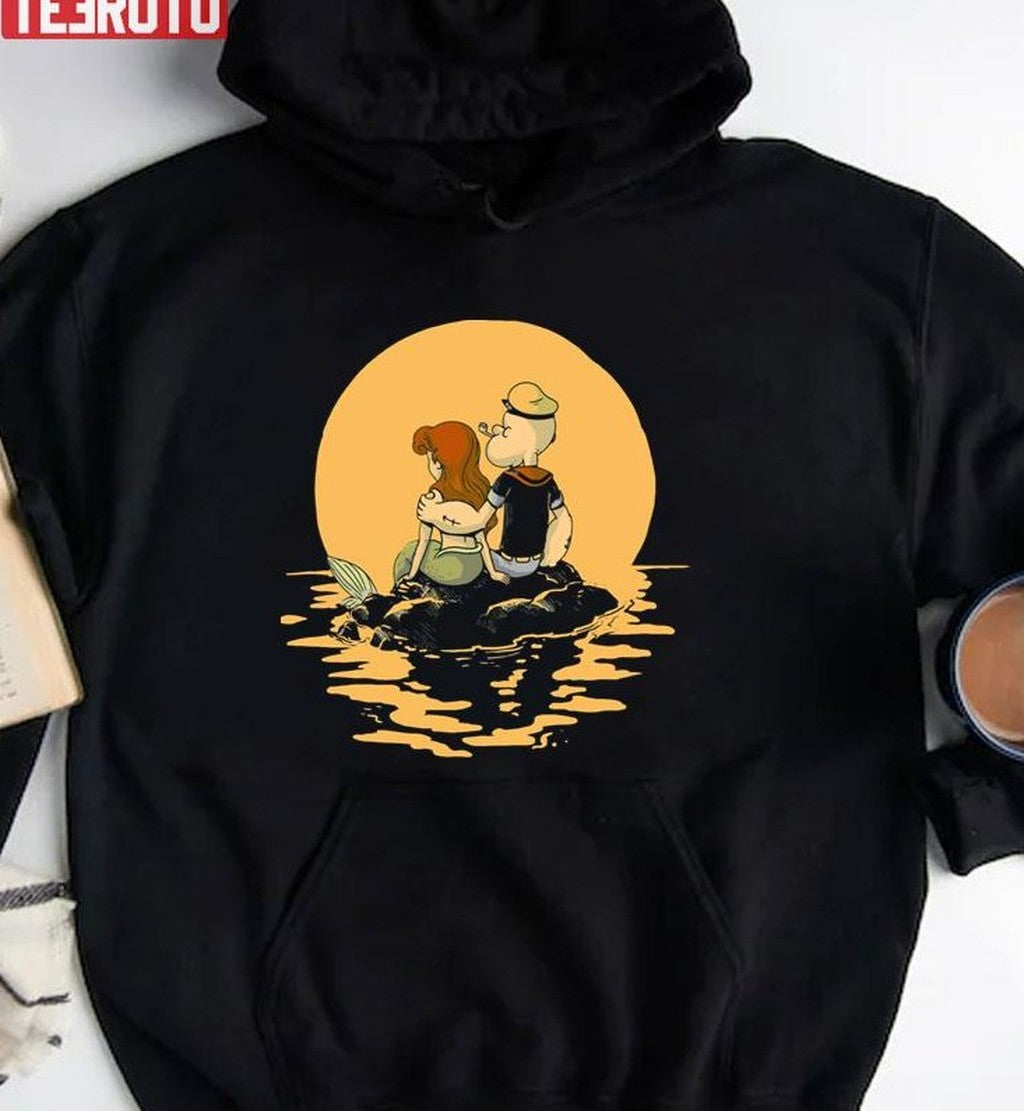 Popeye The Sailor X Ariel The Little Mermaid Unisex Sweatshirt