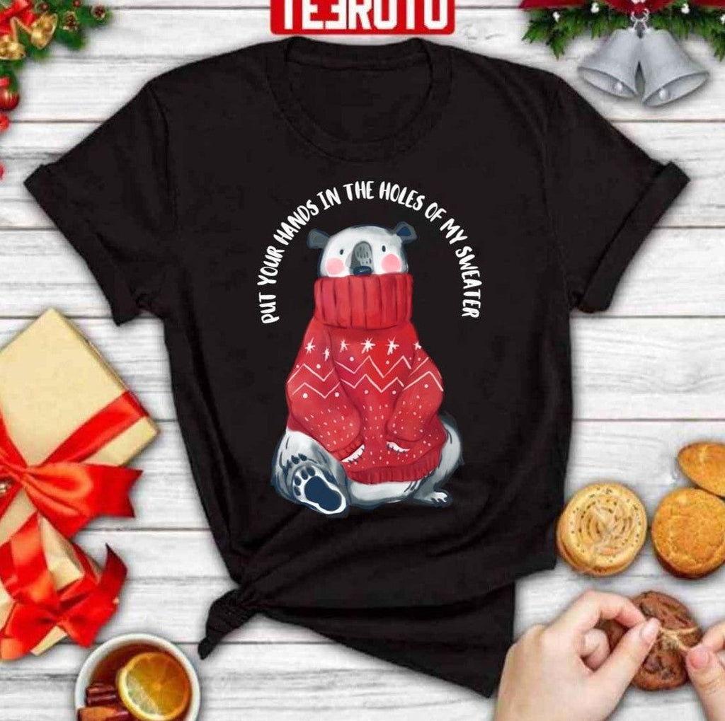 Put Your Hands In The Holes Of My Sweater Polar Bear Christmas Unisex Sweatshirt