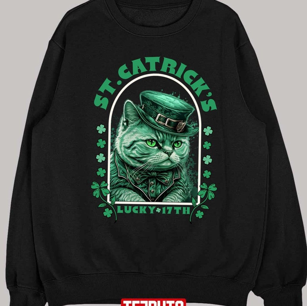 Saint Patrick's Day Cat Celebration Unisex T-Shirt