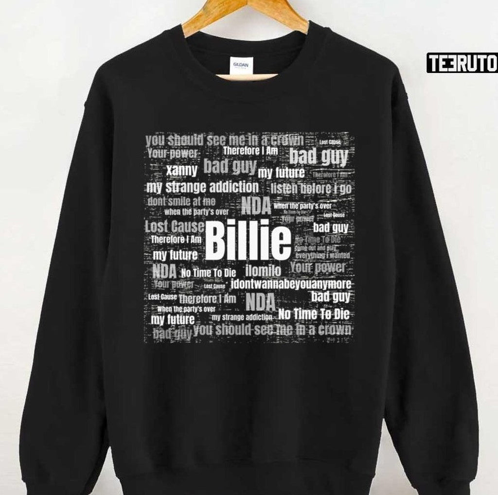Billie Eilish Song Titles Perfect Gift Unisex T-shirt