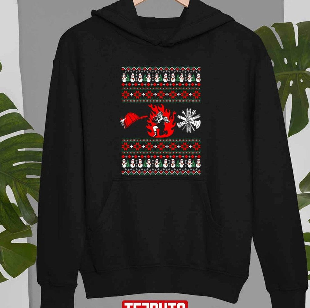Perfect Gift Merry Firefighter Ugly Christmas Sweater Unisex Sweatshirt