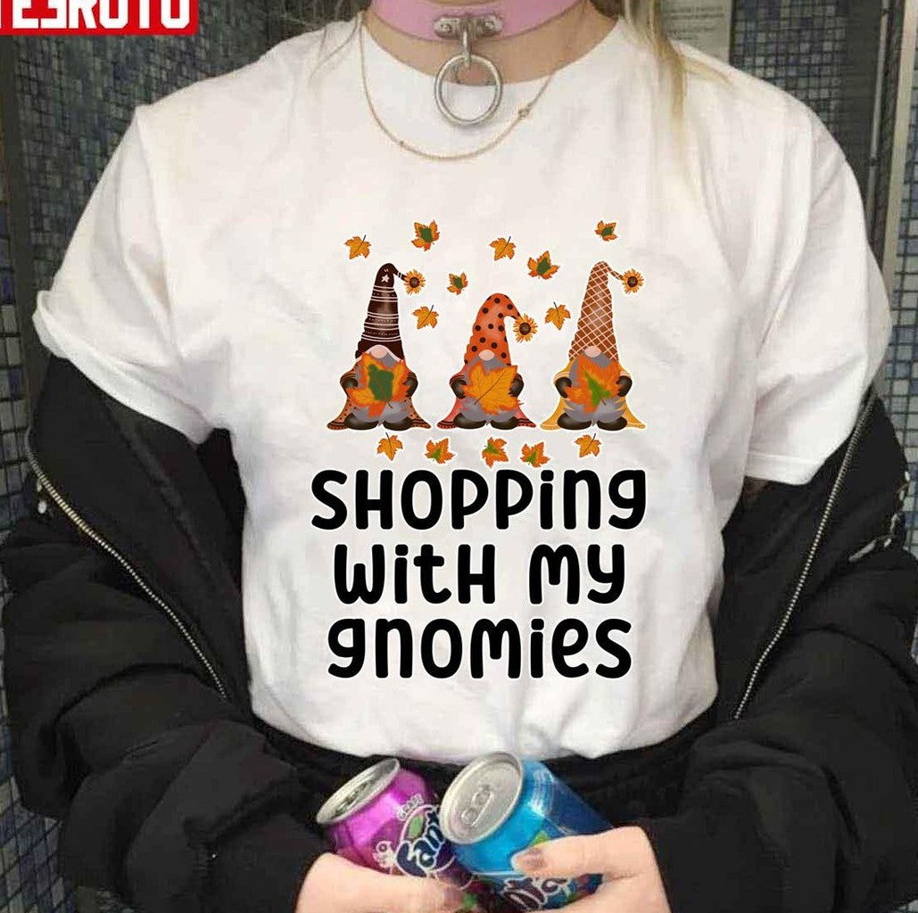 Quote Shopping With My Gnomies Holidays Unisex Sweatshirt