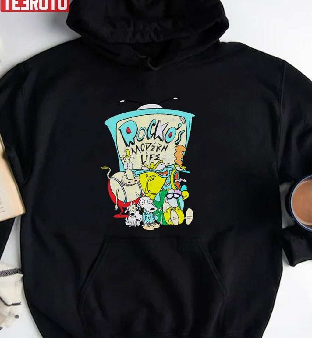Awesome Rocko's Modern Life T V With Characters Unisex Sweatshirt