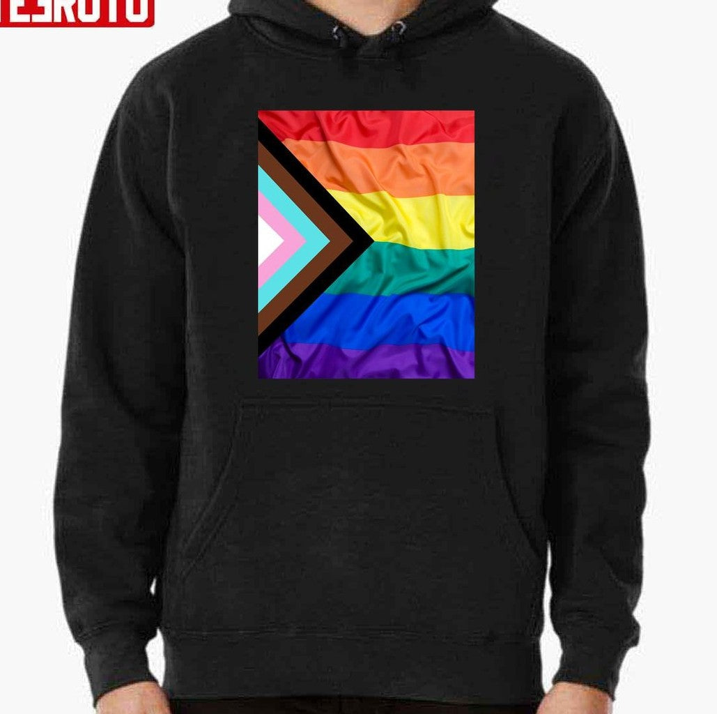 Progress Pride Flag Lgbt New Pride Flag Rainbow Equality Unisex Sweatshirt