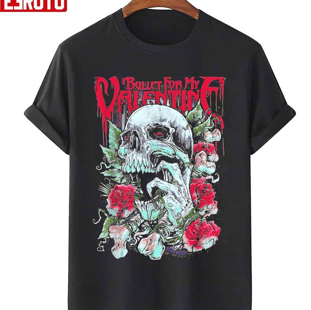 Roses Skull Bullet For My Valentine Creepy Artwork Unisex Sweatshirt