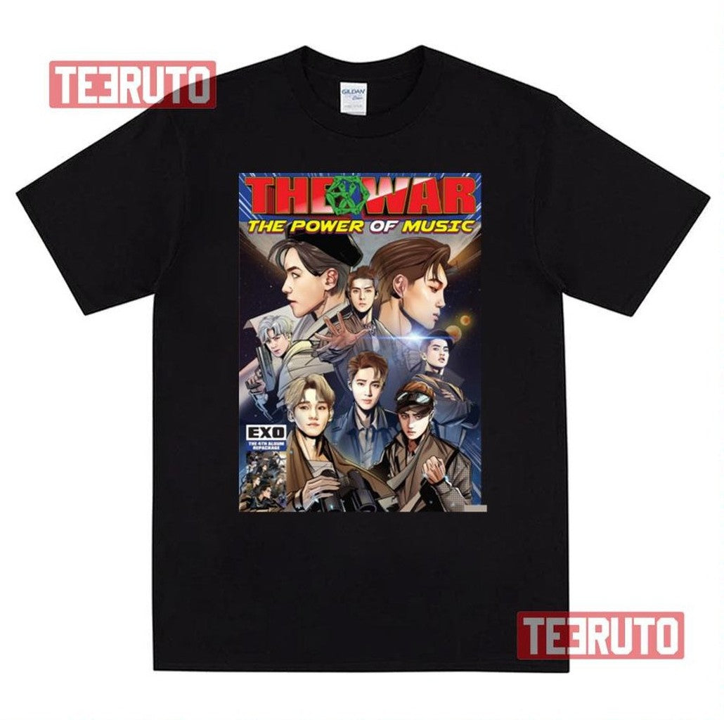Power Cartoon Art Exo Kpop Band Unisex T-Shirt