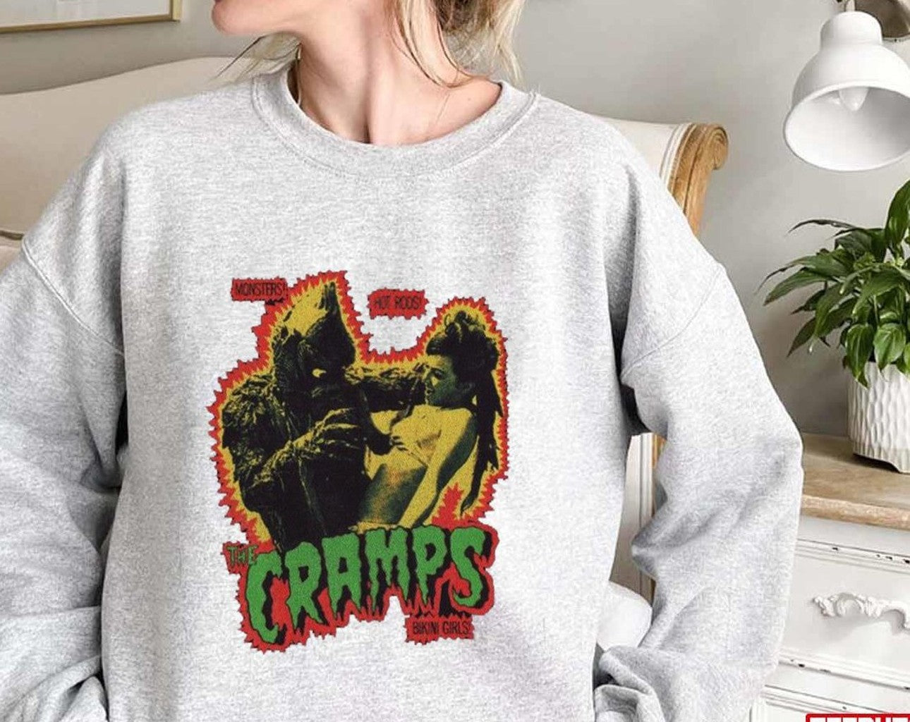 Monsters And Bikini Girls The Cramps Unisex Sweatshirt