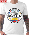 Quito Ecuador Flag Badge Travel Souvenir Stamp Unisex T-Shirt