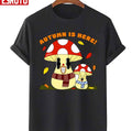 Autumn Is Here Happy Mushroom Fungi Fungus Unisex T-shirt