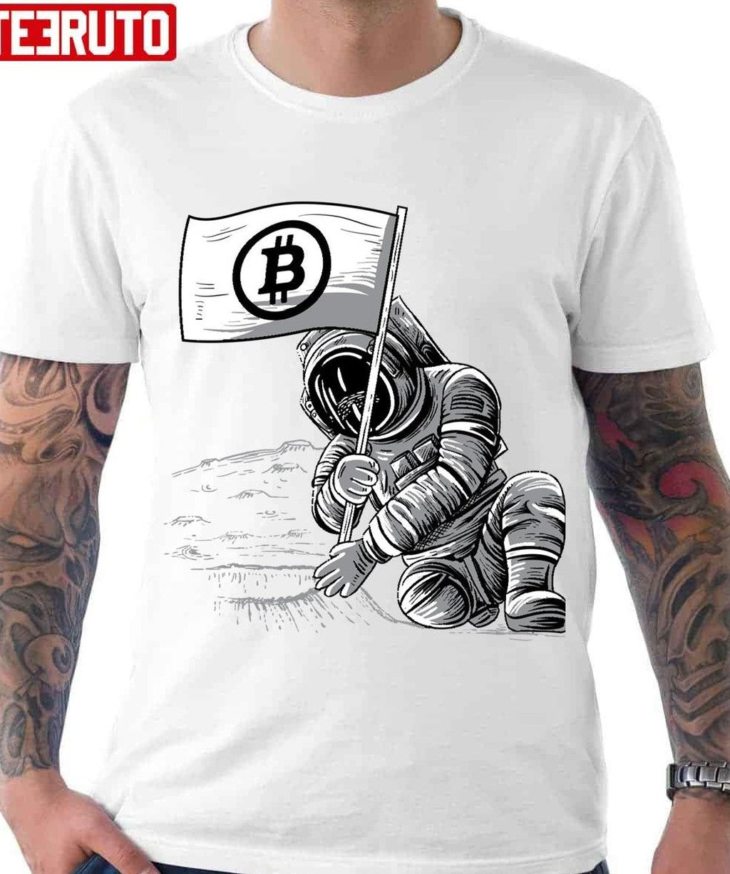 Bitcoin Btc Crypto Cryptocurrency Miner Astronaut Moon Unisex Hoodie