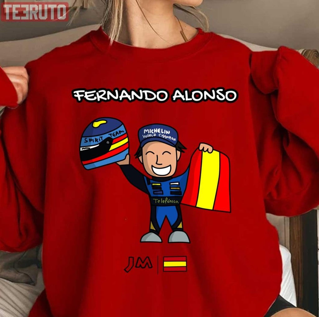 Spanish Renault Driver In Formula 1 Fernando Alonso Unisex Sweatshirt