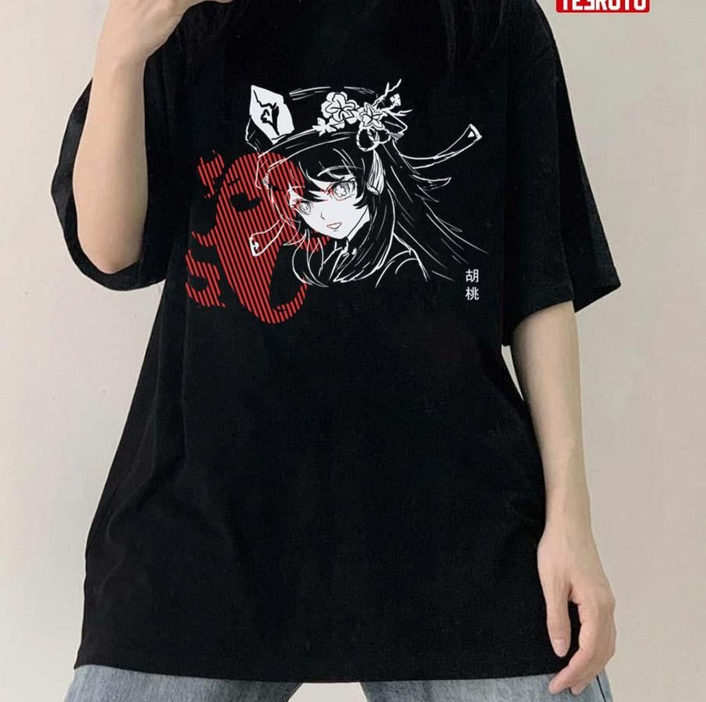 Outline Art Hu Tao Solo Genshin Impact Hu Tao Unisex Sweatshirt
