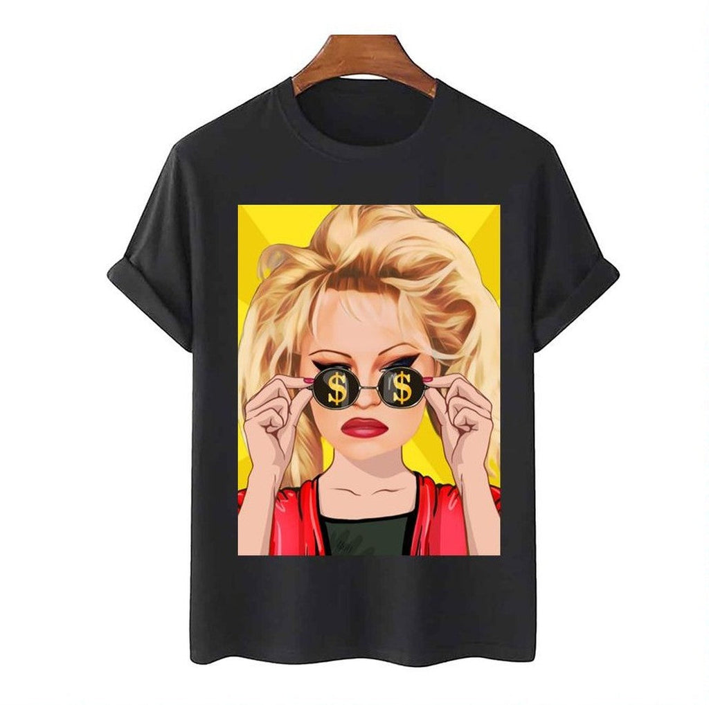 Money Icon Glasses Pamela Anderson Unisex T-Shirt