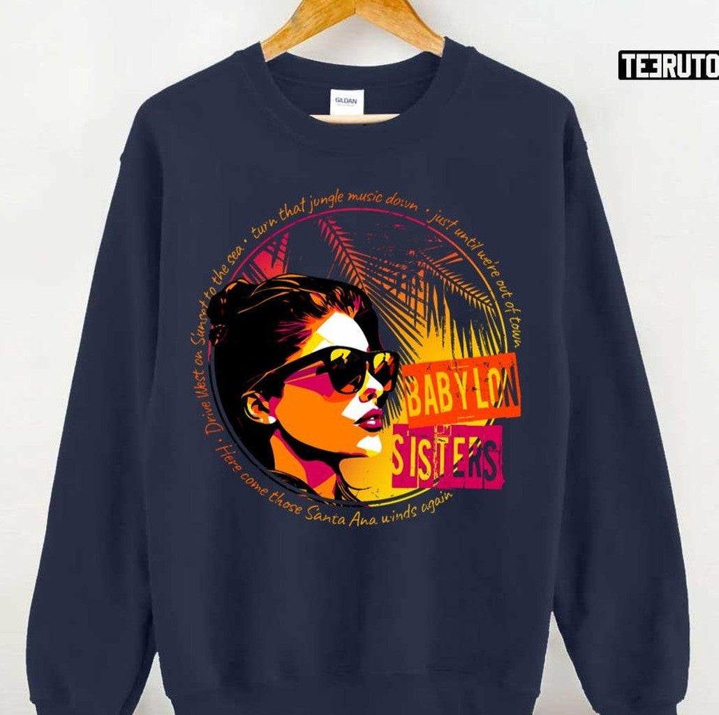 Babylon Sisters Sunset Design Iconic Unisex T-Shirt