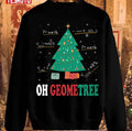 Teacher Math Christmas Geometree Unisex Sweatshirt