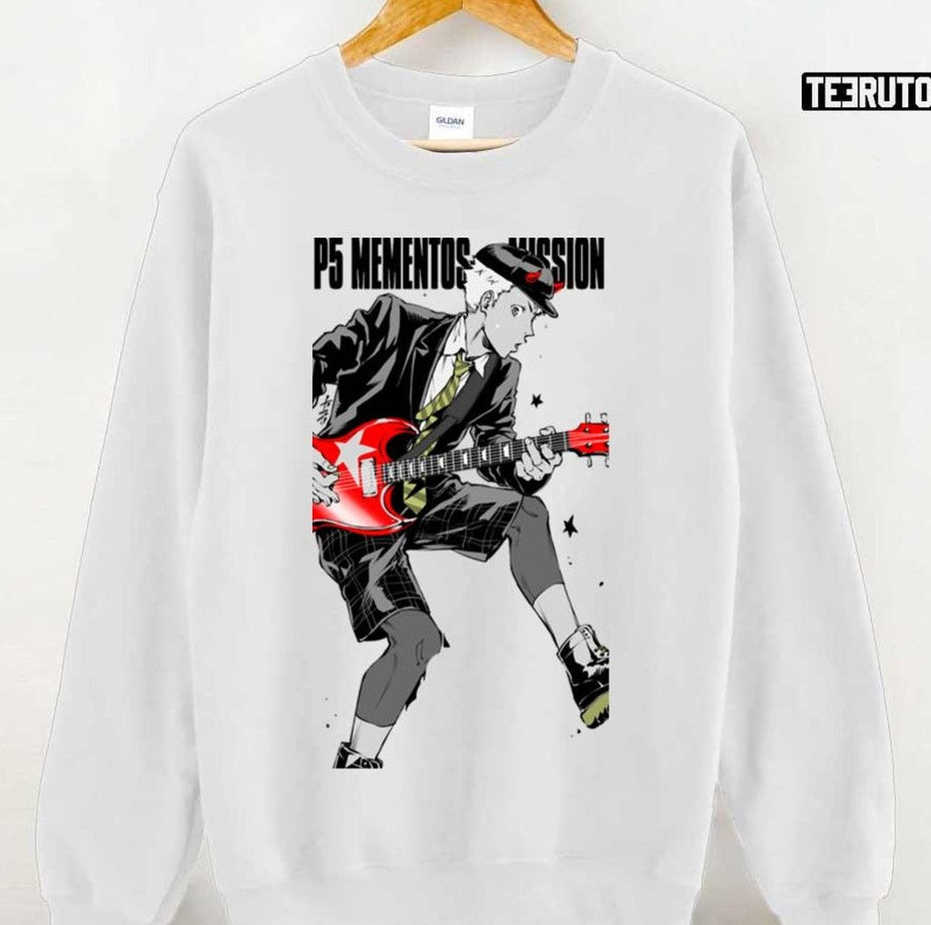 Playing Guitar Mementos Ryuji Mementos Misson Persona 5 Unisex T-shirt
