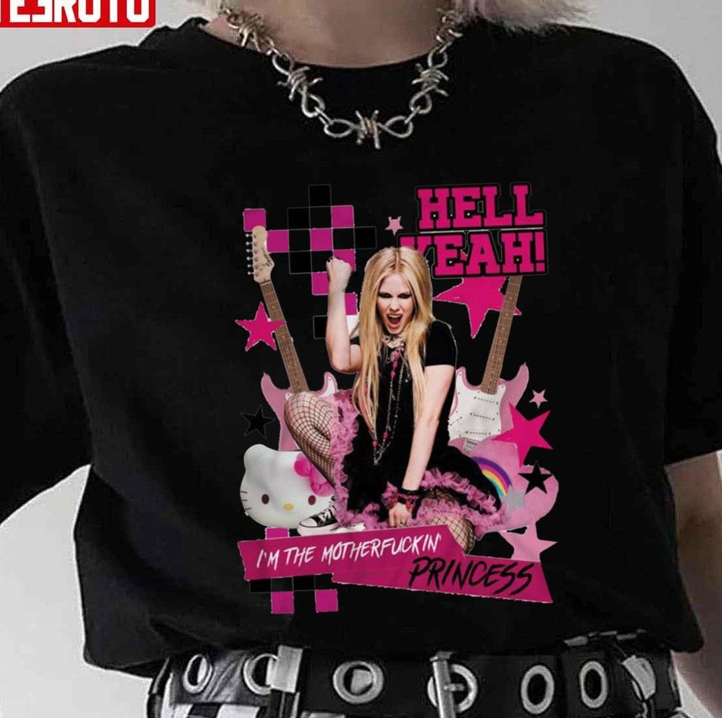 Avril Lavigne × Girlfriend I'm The Motherfuckin' Princess Pink Rocker Unisex T-Shirt