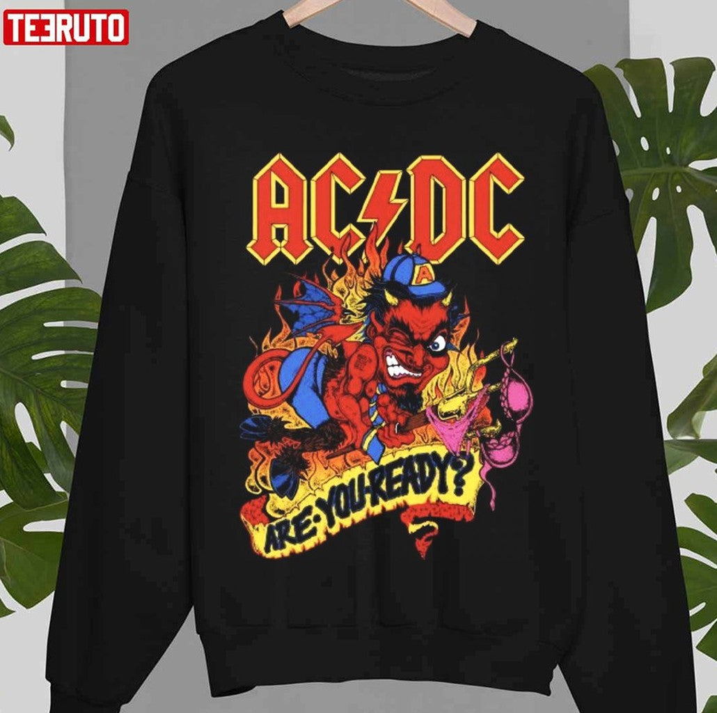 Are You Ready Acdc Music Band Vintage Unisex Sweatshirt