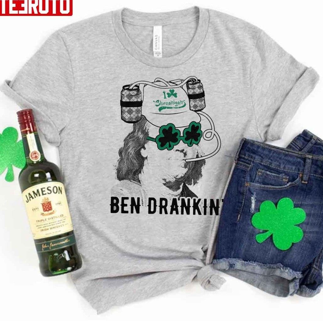 Benjamin Franklin Shenanigans Shamrock St Patrick Day T-Shirt