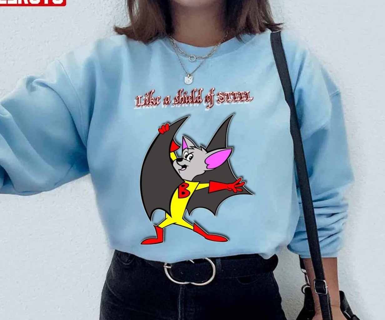 Batfink Like A Shield Fitted Unisex Sweatshirt