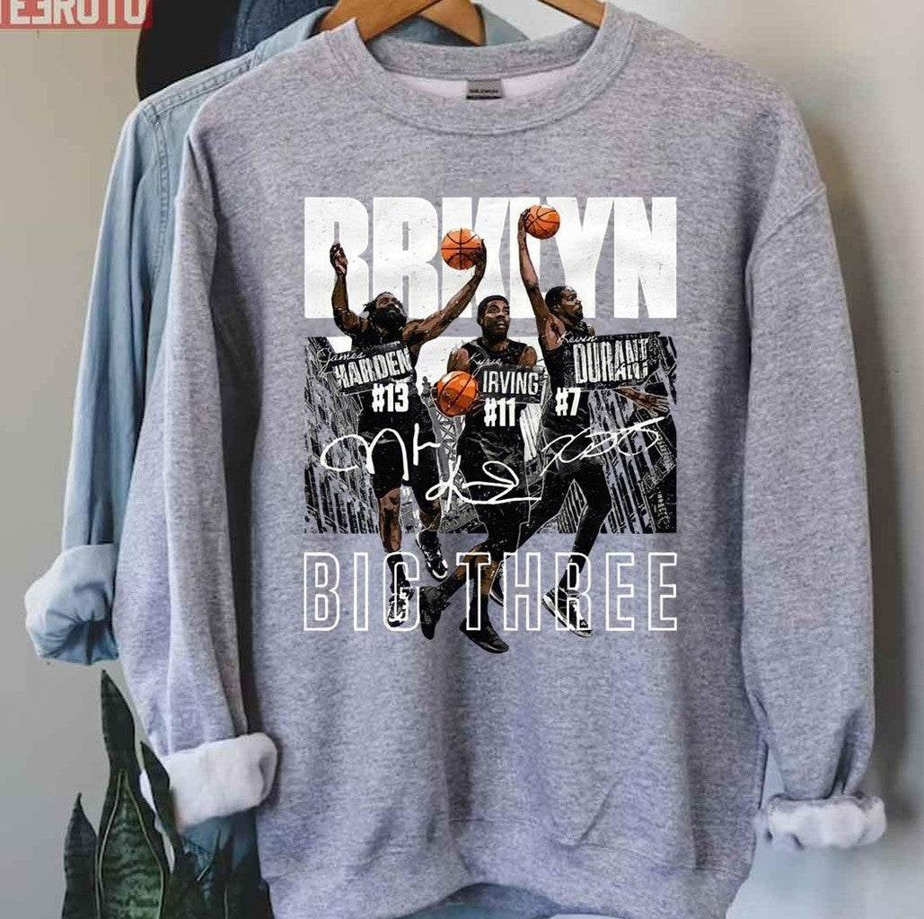 Big Three For Brooklyn Nets Duran Harden Irving Unisex T-Shirt