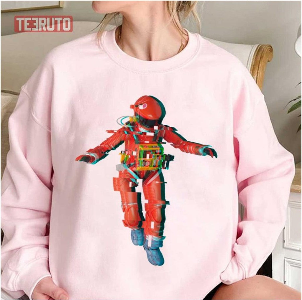Astronaut Glitch 2001 A Space Odyssey Unisex Sweatshirt