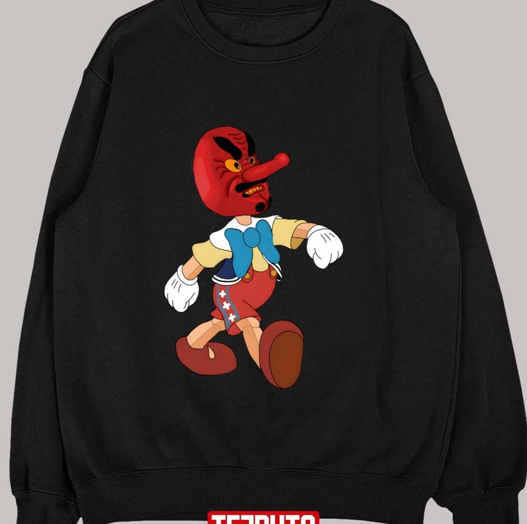 Pinocchio Wearing Mask Unisex T-shirt